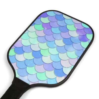 Mermaid Scale Blue Pastel Pickelball Kit